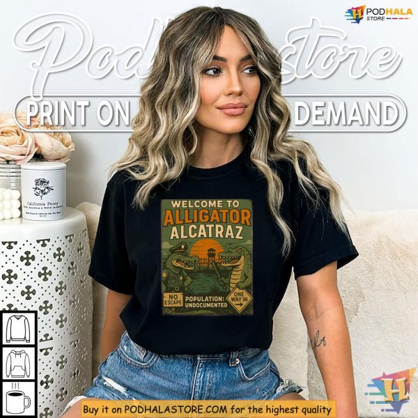 Alligator Alcatraz Shirt, Florida Protest Wear, No Escape Satire Fashion