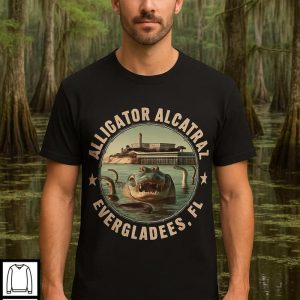 Alligator Alcatraz Shirt, Florida Satire Graphic, Viral Political Humor