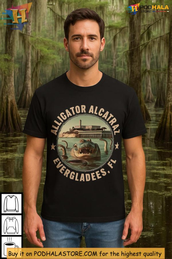 Alligator Alcatraz Shirt, Florida Satire Graphic, Viral Political Humor