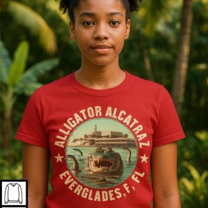 Alligator Alcatraz Shirt Florida Satire Graphic Viral Political Humor 2