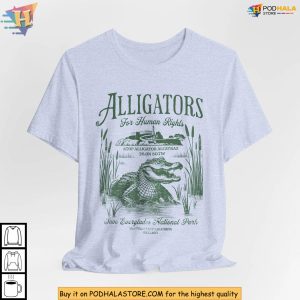 Alligator Alcatraz Shirt Human Rights Protest Florida Swamp Graphic Humor 2