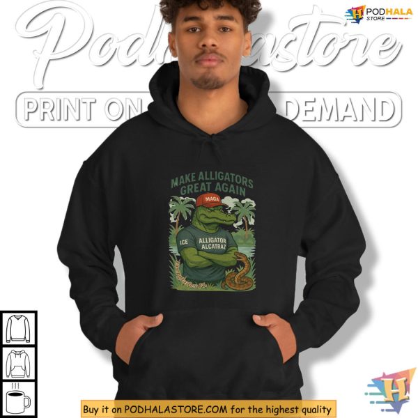 Alligator Alcatraz Shirt, MAGA Gator ICE Florida Political Humor Apparel