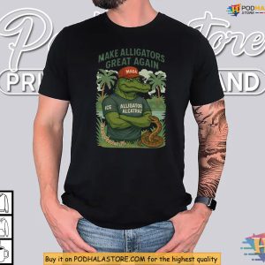 Alligator Alcatraz Shirt MAGA Gator ICE Florida Political Humor Apparel 4