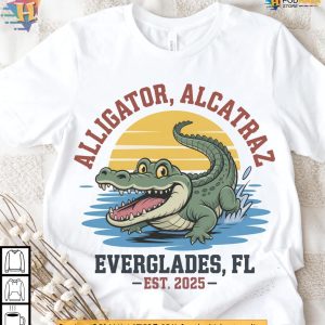 Alligator Alcatraz Shirt Makes Florida Political Gag Gift For Conservative Fans