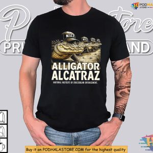 Alligator Alcatraz Shirt Swamp Patrol N I C E Crocodile Meme Apparel 2