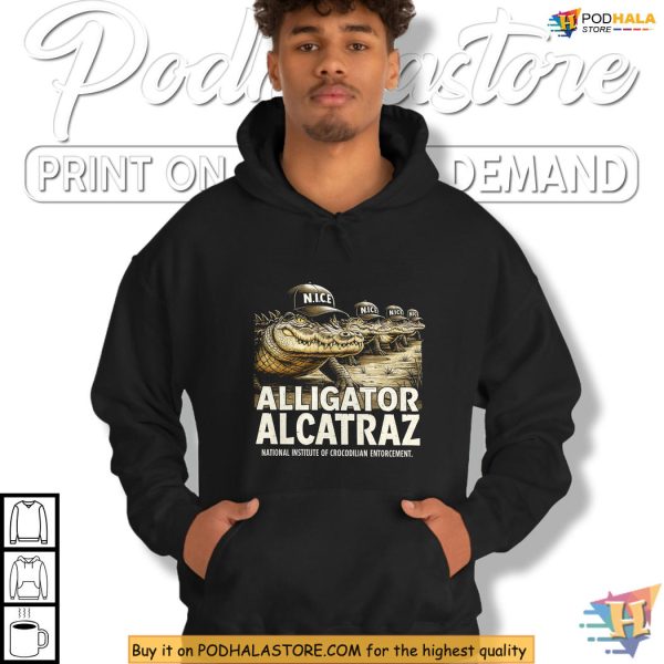 Alligator Alcatraz Shirt Swamp Patrol N I C E Crocodile Meme Apparel