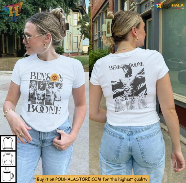 Benson Boone Shirt, Celebrate American Heart Tour With Iconic Prints