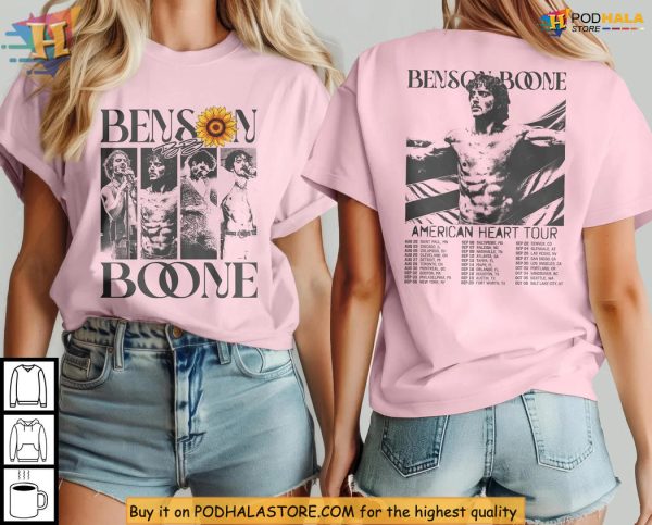 Benson Boone Shirt, Celebrate American Heart Tour With Iconic Prints