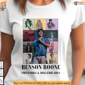 Benson Boone Shirt, Fireworks Rollerblades Fan Gift, Concert 2025 Style