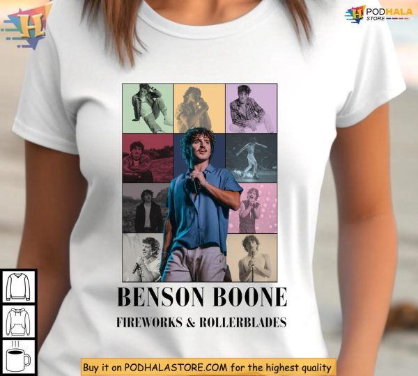 Benson Boone Shirt, Fireworks Rollerblades Fan Gift, Concert 2025 Style