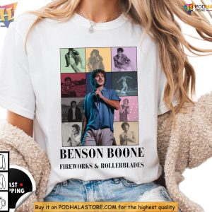 Benson Boone Shirt Fireworks Rollerblades Fan Gift Concert 2025 Style 2