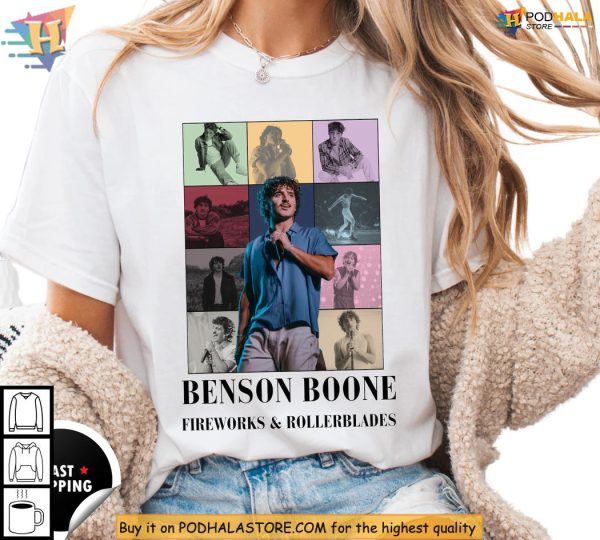 Benson Boone Shirt, Fireworks Rollerblades Fan Gift, Concert 2025 Style