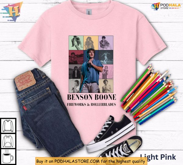 Benson Boone Shirt, Fireworks Rollerblades Fan Gift, Concert 2025 Style