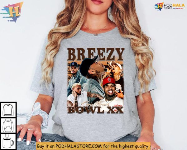 Chris Brown Shirt Breezy Bowl XX Vibe, Fan Concert Gift, Viral Hiphop