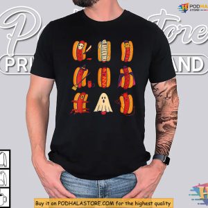 Halloween Shirt Ghost Jason Witch Halloweiners Spooky Hot Dog Party 4