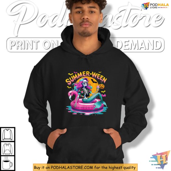 Quirky Mermaid Skeleton Shirt Gives Summerween A Spooky Beach Spin