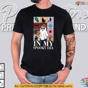 Spooky Era Halloween Ghost Shirt Funny Bat Witch Haunted House Mood 2