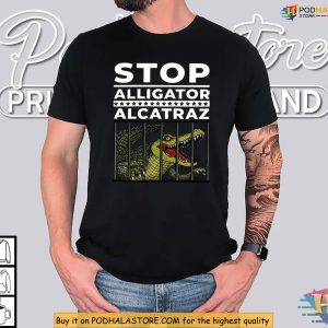Stop Meme With Alligator Alcatraz Shirt, Florida Swamp Protest Style