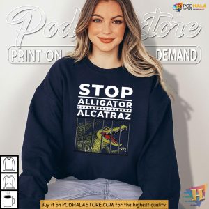 Stop Meme With Alligator Alcatraz Shirt Florida Swamp Protest Style 3