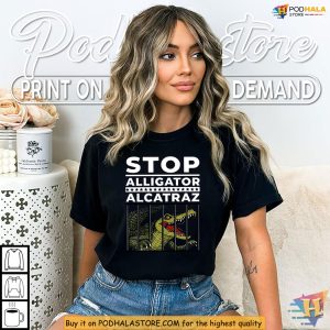 Stop Meme With Alligator Alcatraz Shirt Florida Swamp Protest Style 4