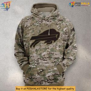 Army Graphic Concept Buffalo Bills Hoodie Men Pullover Zip 3D Apparel