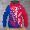 Cartoon Player Graphic Zip Style Youth Buffalo Bills Hoodie Cute 3D Hoodie