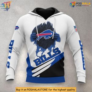 Cool Graphic Artwork Buffalo Bills Zipper Hoodie Fan Gift 3D Edition