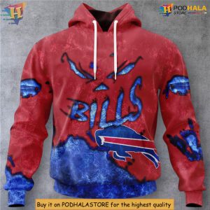 Devil Eyes Themed Print Edition Mens Buffalo Bills Hoodie Custom Fan Gift