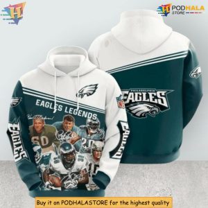 Eagles Legends Tribute Edition Philadelphia Eagles Hoodie 3D NFL Team Apparel