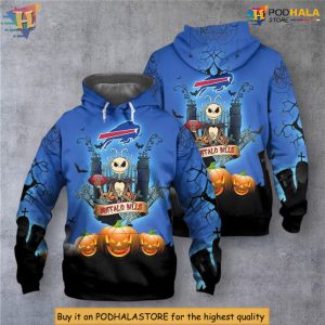 Halloween Jack Skellington Style Buffalo Bills Hoodies For Men Graphic Gear