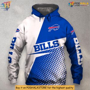 Long Sleeve Zip Style Buffalo Bills Youth Hoodies NFL Apparel for Fans
