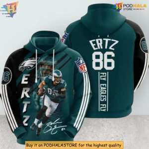 NFL 86 Ertz Signature Fly Eagles Fly Philadelphia Eagles Hoodie 3D Limited Edition