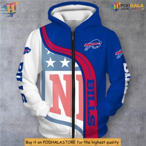 NFL Pullover Zip Hybrid Buffalo Bills Youth Hoodie Designed for Fans