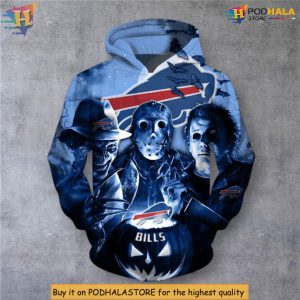 Scary Pullover Halloween Edition Buffalo Bills Hoodie 3D NFL Fan Apparel