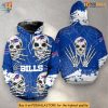 Skull Artwork Edition Buffalo Bills Pullover Hoodie for Halloween Season