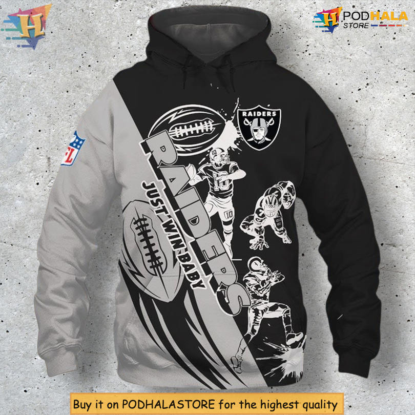 Cartoon Player Cute Style Las Vegas Raiders Unisex Hoodie 3D Zip Up