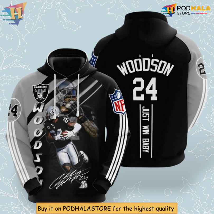 Charles Woodson Tribute Edition Las Vegas Raiders Hoodie 3D Zip Up Design