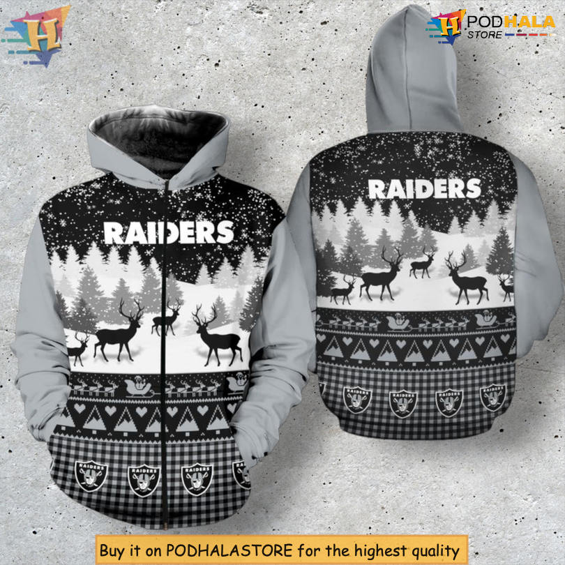 Christmas Holiday Edition Las Vegas Raiders All Over Print Hoodie Fan Gift