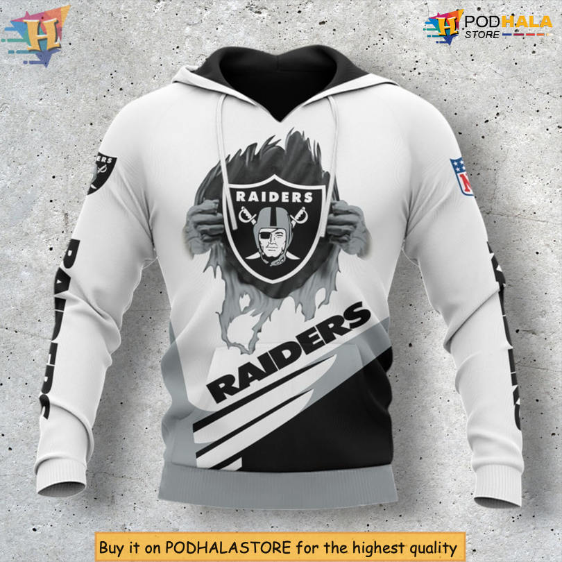 Cool Graphic Artwork Edition Las Vegas Raiders Graphic Hoodie for Fans