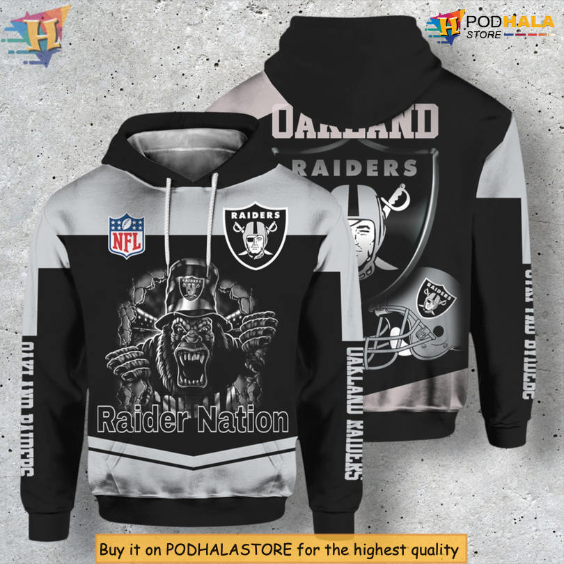 Cute Raider Nation Design Las Vegas Raiders 3D Hoodie Gift Edition