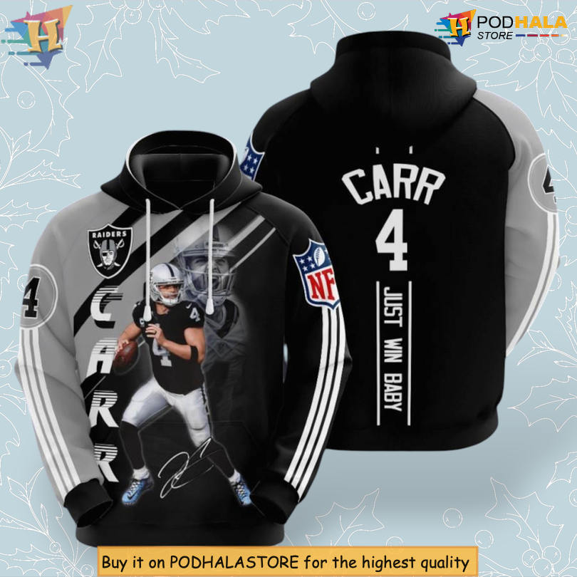 Derek Carr Signature Style Las Vegas Raiders 3D Hoodie All Over Print Apparel