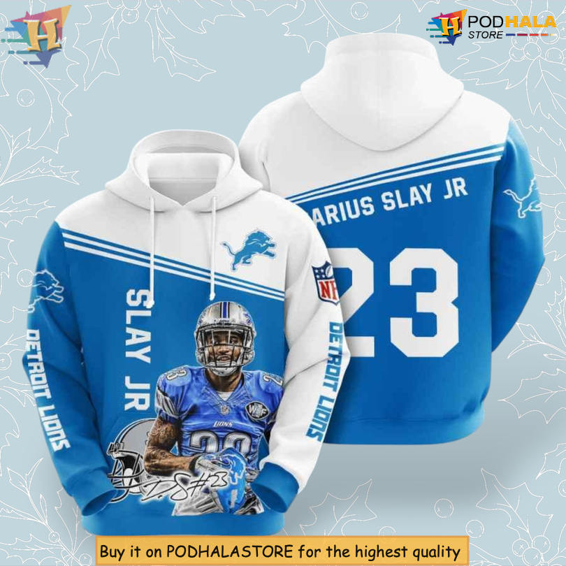 Detroit Lions Youth Hoodies, Calvin Johnson Themed 3D Team Hoodie Design