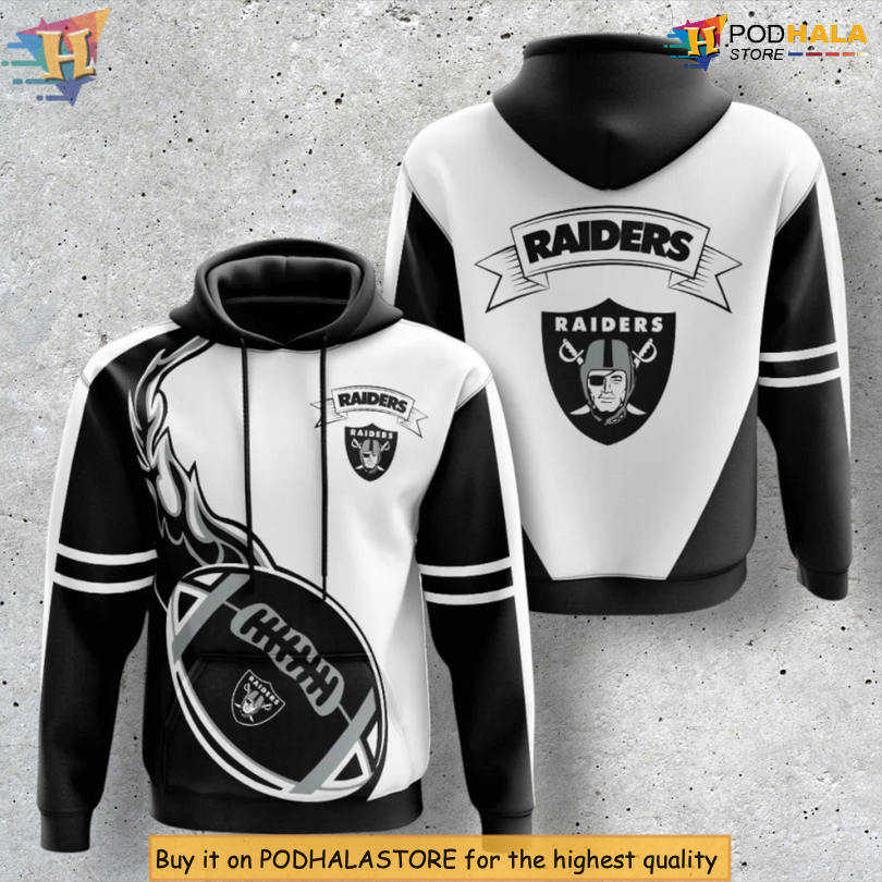 Flame Balls Graphic Art Las Vegas Raiders Hoodie 3D Fan Collection