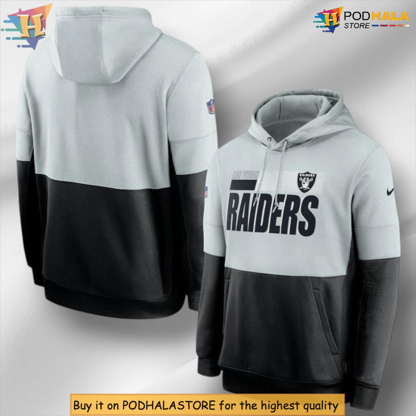 Grey Jersey Tribute Retro Las Vegas Raiders Hoodie NFL Team Apparel