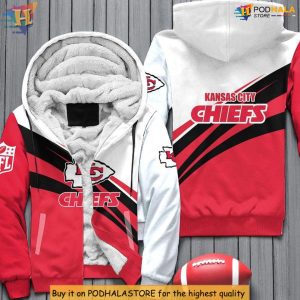 KC Chiefs Hoodie, NFL Zip Up Red White Black, Limited Edition CHIEFS Design 1