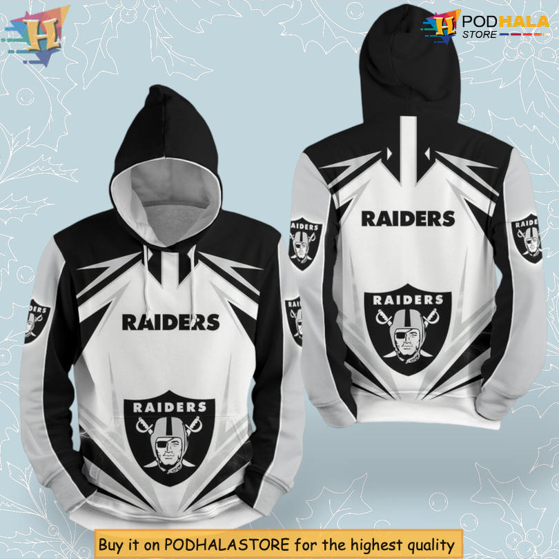 Lightning Full Over Print Custom Number Las Vegas Raiders Hoodie Zip Sweater