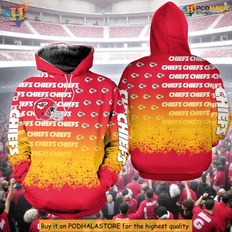 Limited Edition Kansas City Chiefs Womens Hoodie, Splatter Pattern NFL Style