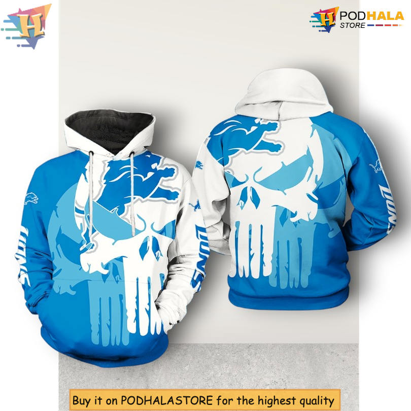 Mens Detroit Lions Hoodie 3D Skull Team All Over Print Zip Up Sweatshirt Mens Detroit Lions Hoodie 3D Skull Team All Over Print Zip Up Sweatshirt