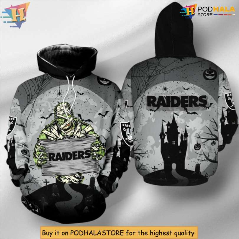 Mummy Horror Concept Art Vintage Las Vegas Raiders Hoodie 3D Edition