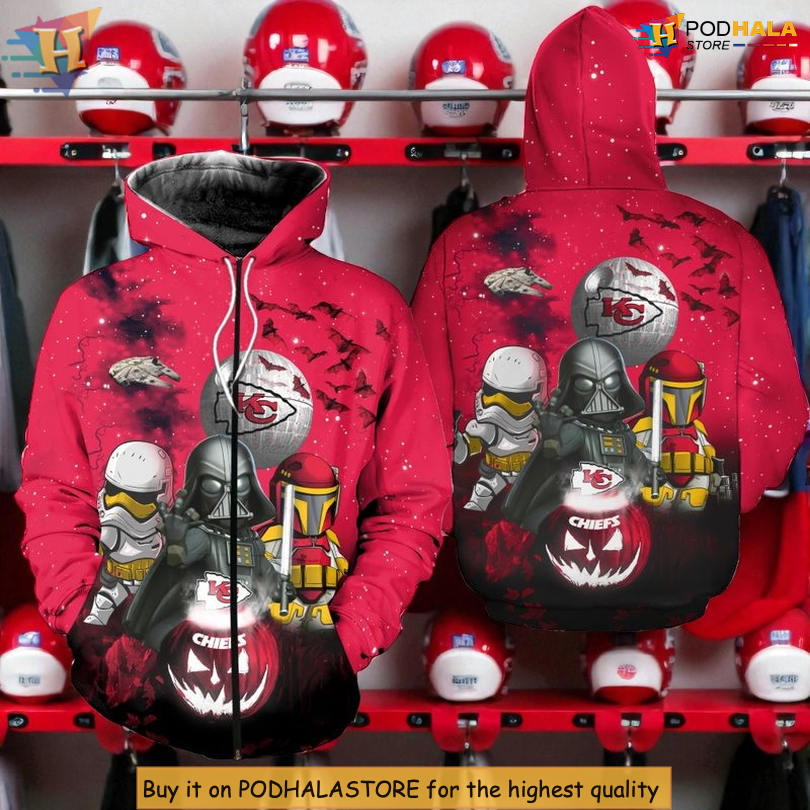 NFL Kansas City Chiefs Christmas Hoodie, Star Wars Inspired, Fear The Dark Side